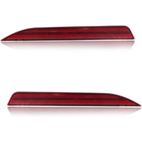 Rear Bumper Reflector Compatible with Fo-rd Taurus, Police Interceptor Sedan 2013-2019, [DOT] Rear Bumper Reflector Housing [No Bulbs], Replace OEM #DG1Z15A449B, FO1185104, 1 Pair, Smoked Lens in Saudi Arabia