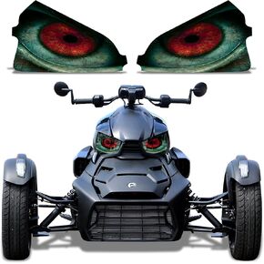 AMR Racing Roadster Headlight Eye Graphics Decal Cover Compatible with Can-Am Ryker 2019-2022 - Nightmare (AMR22362)