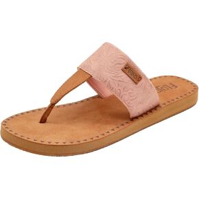 Flojos Women's Grace Flat Sandal, Aqua Artisan, 7