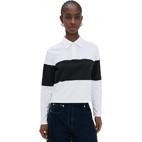 Theory Women's Crop Rugby Striped Tee