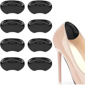 Gel Heel Grips & Inserts (4 أزواج) - بطانات وسادة الكعب ومنصات من أجل الراحة المعززة ، ومنع انزلاق الكعب ، والبثور ، والفرك ، يضمن حذاءًا آمنًا (4pairs: 2black+2beige)