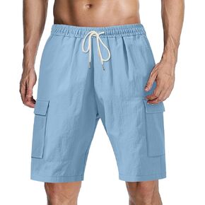شورت شورت مانلووداني للرجال السراويل الصيفية شورت الخصر المرن مع الرباط in Kuwait