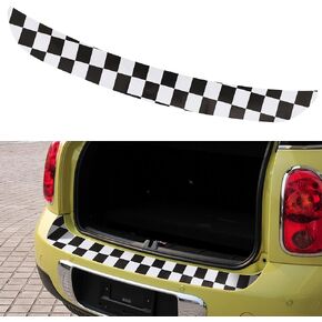 TOMALL Rear Bumper Guard Protector Compatible with Mini Cooper R60 Anti-Collision Strip Trunk Threshold Door Protector Car Door Edge Trunk Trims Exterior Accessories for Car (Checkered) in Saudi Arabia