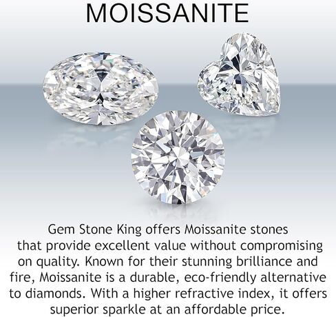 Gem Stone King 925 Sterling Silver Green Nano Emerald and White Moissanite Post Clip Earrings For Women (7.65 Cttw, Heart Shape 10MM) in Kuwait