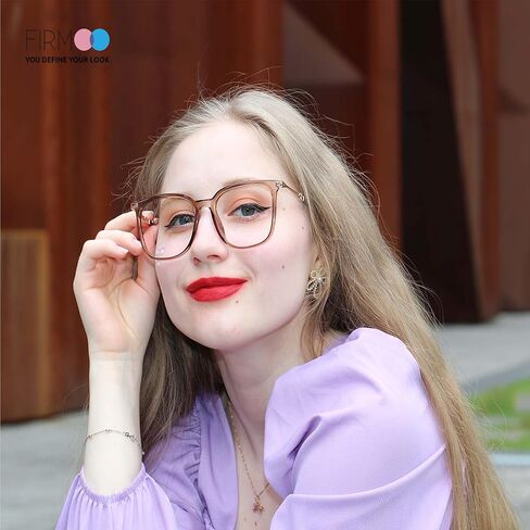 Firmoo Oversized Blue Light Blocking Glasses, Big Frame Square Nerd Eyeglasses Computer Screen Glasses in Kuwait
