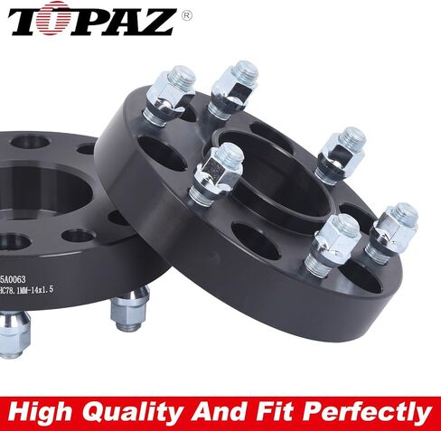 Topaz 6x5.5 فواصل العجلات 1.25 بوصة مزورة محولات عجلات ل Tahoe Sunurban Yukon Escalade Express 1500 ، 78.1mm Bore 6x139.7 M14x1.5 ترصيع (حزمة 4) in Saudi Arabia
