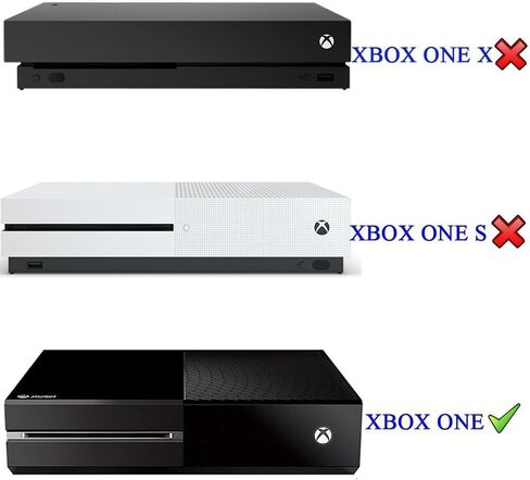 eXtremeRate Black Horizontal Dust Cover for Xbox One Console Custom Designed Double Layer Soft Neat Lining Waterproof Dustproof Precision Cut Easy Access Cable Port in Saudi Arabia