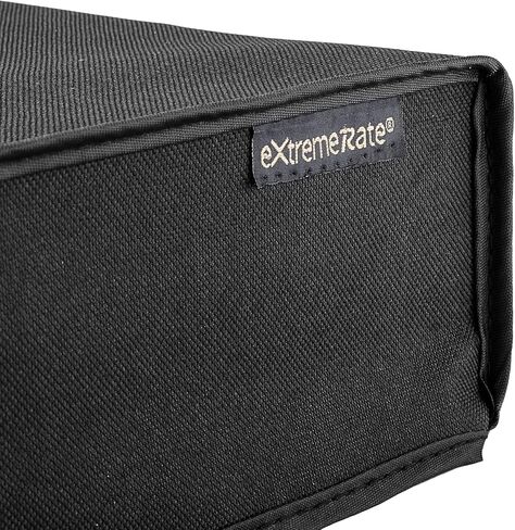 eXtremeRate Black Horizontal Dust Cover for Xbox One Console Custom Designed Double Layer Soft Neat Lining Waterproof Dustproof Precision Cut Easy Access Cable Port in Saudi Arabia