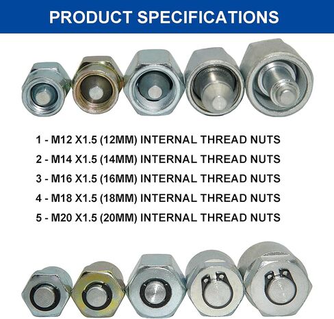 20MM Diesel Common Rail Fuel Injectors - M20 Block-off Fuel Rail Caps Set Fits for Cummins 2003-2022|Duramax 2001-2022|Ford 2008-2022 Engine Fuel Pressure Diagnostics - 2Pcs in Saudi Arabia