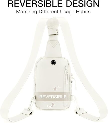 Small Sling Bag for Women Men Two-Way Zipper Crossbody Bag Fanny Pack Lightweight Chest Bag for Outdoors in Saudi Arabia