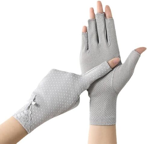 Inogih Womens Sun Gloves Cotton Full-Pinger UV Protection Touchnen Drivehes Ladings لركوب الدراجات الرياضية في الهواء الطلق in Kuwait