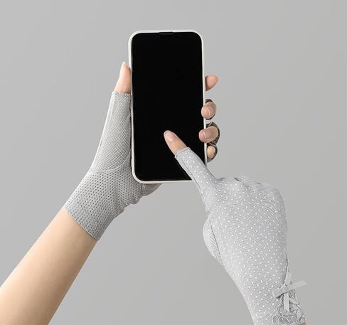 Inogih Womens Sun Gloves Cotton Full-Pinger UV Protection Touchnen Drivehes Ladings لركوب الدراجات الرياضية في الهواء الطلق in Kuwait