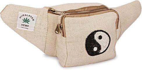 Hemp Fanny Pack,Adjustable Waist and Multiple Pockets,Waist Bag & for all purpose (Designed-2) in Saudi Arabia