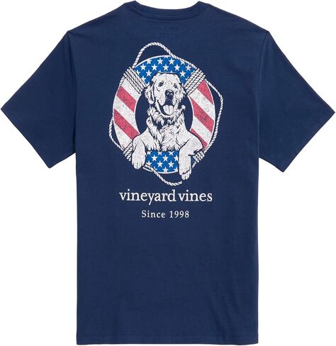 vineyard vines Men's USA Dog Life Ring Short-Sleeve Pocket Tee in Saudi Arabia