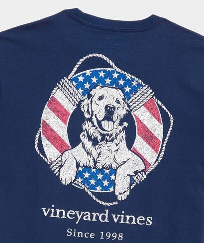vineyard vines Men's USA Dog Life Ring Short-Sleeve Pocket Tee in Saudi Arabia