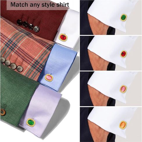 تربط الكفة بالذهب الذهبي ، و Cat Eye Gemstone Cufflinks للرجال in Kuwait