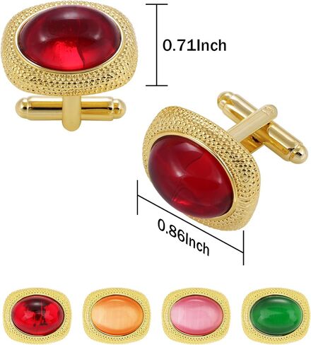 تربط الكفة بالذهب الذهبي ، و Cat Eye Gemstone Cufflinks للرجال in Kuwait