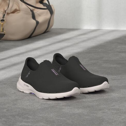 Skechers Go Walk 6 Fabulous View Hands Free Slip-Ins Black 8.5 D - Wide in Saudi Arabia