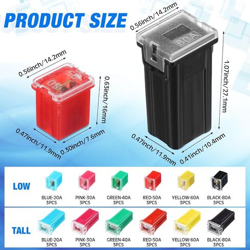 36 PCS CAR FUSE KIT FUSE FUSE و PULIRER PLIER RELAY مع أداة مزيل FUZE الصغيرة و 10 PCS 30/40 AMP 5-Pin 12V Relay Car Fuze Sway (اللون الكلاسيكي ، منخفض وطويل) in Kuwait