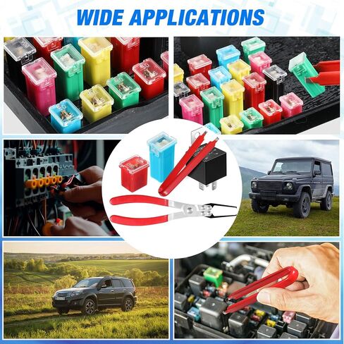 36 PCS CAR FUSE KIT FUSE FUSE و PULIRER PLIER RELAY مع أداة مزيل FUZE الصغيرة و 10 PCS 30/40 AMP 5-Pin 12V Relay Car Fuze Sway (اللون الكلاسيكي ، منخفض وطويل) in Kuwait