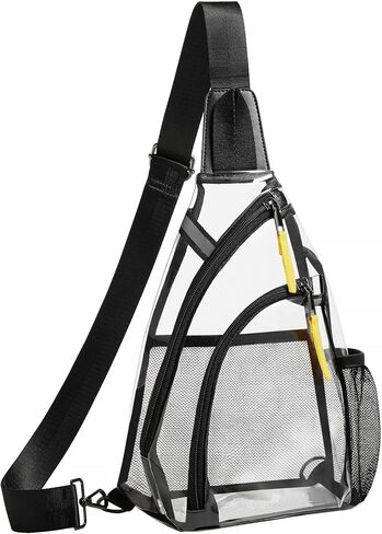 Shrrie Clear Bag for Stadium Events Transparent Crossbody Bag Clear Purse for Women&Men-Stadium Approved, Concerts&Sports in Saudi Arabia