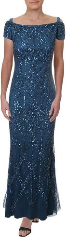 Adrianna Papell Women's Beaded Off Shoulder Gown in Saudi Arabia
