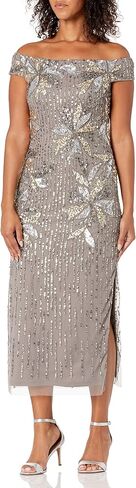 Adrianna Papell Women's Beaded Off Shoulder Gown in Saudi Arabia