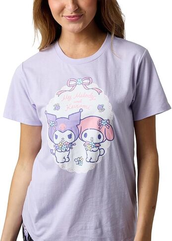 مجموعة ملابس نوم نسائية لافندر من Bioworld Kuromi & My Melody in Saudi Arabia
