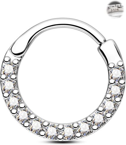 Jewseen 925 Sterling Silver Septum Rings 16g Septum Jewelry Cartilage Hoop Earrings Daith Helix Tragus Earrings for Women in Saudi Arabia
