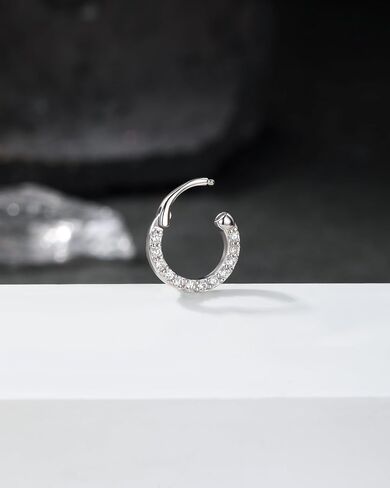 Jewseen 925 Sterling Silver Septum Rings 16g Septum Jewelry Cartilage Hoop Earrings Daith Helix Tragus Earrings for Women in Saudi Arabia