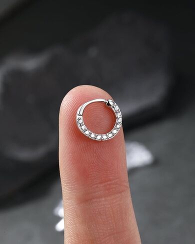 Jewseen 925 Sterling Silver Septum Rings 16g Septum Jewelry Cartilage Hoop Earrings Daith Helix Tragus Earrings for Women in Saudi Arabia
