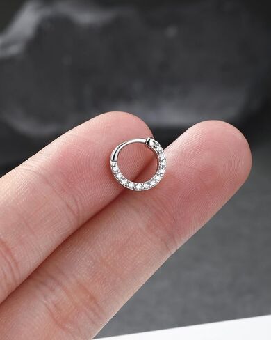 Jewseen 925 Sterling Silver Septum Rings 16g Septum Jewelry Cartilage Hoop Earrings Daith Helix Tragus Earrings for Women in Saudi Arabia