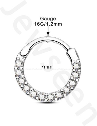 Jewseen 925 Sterling Silver Septum Rings 16g Septum Jewelry Cartilage Hoop Earrings Daith Helix Tragus Earrings for Women in Saudi Arabia