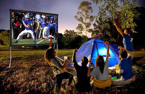 Elite Screens Yard Master Lite, 125-inch Outdoor Projector Screen 16:9 Double Sided Wrinkle-Free Foldable Portable Indoor Movie Projection Screen, | US Based Company 2-Year Warranty,OMS125HLITE in Saudi Arabia