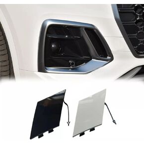 Front Bumper Tow Hook Hole Eye Cover Cap for Audi Q5 SQ5 80A807241A 2021 2022 2023 (Black)