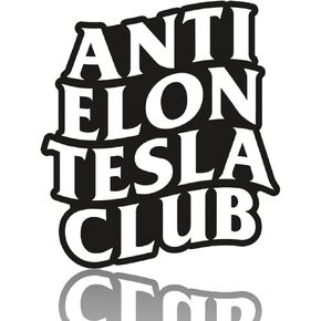 Anti Elon Tesla Club Sticker | Funny Car Stickers for Model 3 Y X, Cybertruck, Electric Car | Waterproof Bumper Sticker, Heavy Duty Vinyl Decal