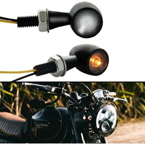 2 PCS Universal Motorcycle Turn Signal Lights LED Mini Front Blinkers Replacement for Honda Kawasaki Harley Triumph Yamaha Suzuki