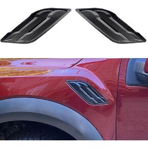 Keptrim for Ford F-150 2021 2022 2023 2024 2025 Front Fender Air Outlet Vent Cover Trim, ABS Carbon Fiber, 4pcs