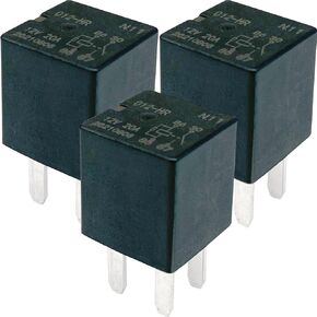 3-Pack N11 012-HR Relays – 12VDC 10A 4-Pin SPST Automotive Relays – Compatible with Chevrolet Silverado, Ford F-150 Select Models – Fixes Fuel Pump, Ignition and P0641/P0562 Errors