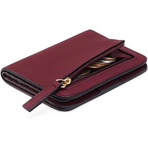 GAEKEAO Small Wallet for Women Slim RFID Blocking Ladies Mini Thin Travel Wallet Compact Bifold Pocket Wallet with ID Window