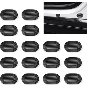 Pack of 16 Car Door Pads, Car Door Shock Absorber, Thickened Silicone Car Door Anti-Collision Pads, Universal for Most Cars (Black)