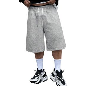 Verdusa Men's Wide Leg Drawstring Waist Knee Length Bermuda Shorts with Pocket