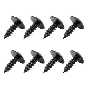 X AutoHaux 8pcs 5 × 19.2mm برغي من الفولاذ المقاوم للصدأ للسيارة لوحة ترخيص المصد