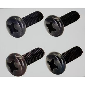 4 PCS مسامير لوحة ترخيص سوداء لـ Audi و VW ، Phillips Machine Pan Head 18-8 ، الفولاذ المقاوم للصدأ ، M6-1.0 × 10 مم بولت ، Angel011