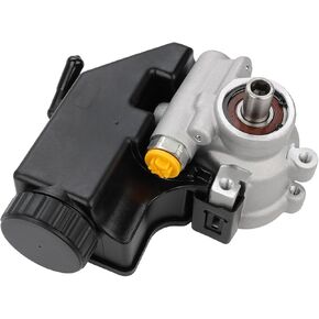 Compatible with 902102-R Power Steering Pump with Reservoir GM Natural Saginaw TC Series 902102R Aluminum Type II