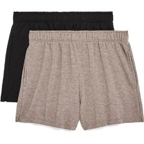 Danskin Women's 2 Pack Fleece سحب على السراويل القصيرة