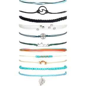 أساور الصداقة الطويلة Tiantian Boho Boho مقاوم للماء الأساور للنساء المجوهرات الشاطئية العصرية الاشياء القابلة للتعديل موجة هدايا Surfer Surfer لمجوهرات Fireend لقضاء العطلات للنساء in Kuwait