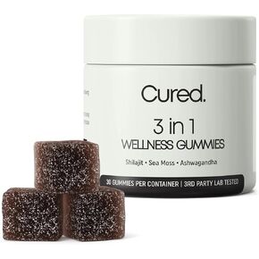 3-in-1 Shilajit Gummies for Men, with 100% Shilajit, Sea Moss, & Ashwagandha, 3-in-1 Shilajit Gummies for Men, Vegan & Sugar Free Formula Natural Energy & Vitality Support