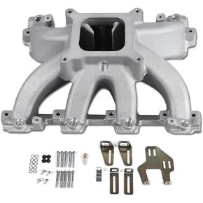 28095 LS1 EFI Cathedral port Intake Manifold Aluminum Single Plane Compatible with Chevrolet Small Block SBC GM LS Gen III LS1/LS2/LS6 4.8L 5.3L 5.7L 6.0L V8