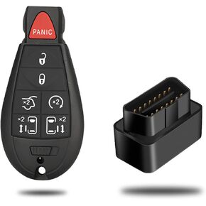 OBD2 CAR بدون مفتاح الإدخال عن بعد أداة تثبيت FOB متوافقة مع Chrysler Town و Country Dodge Grand Caravan 2008-2016 ، Volkswagen Routan 2010-2012 (M3N5WY783X IYZ-C01C)
